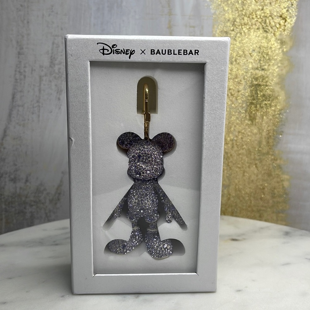 Disney x BAUBLEBAR - Mickey PURPLE 💜 crystals Jewelry  key change / bag Charm